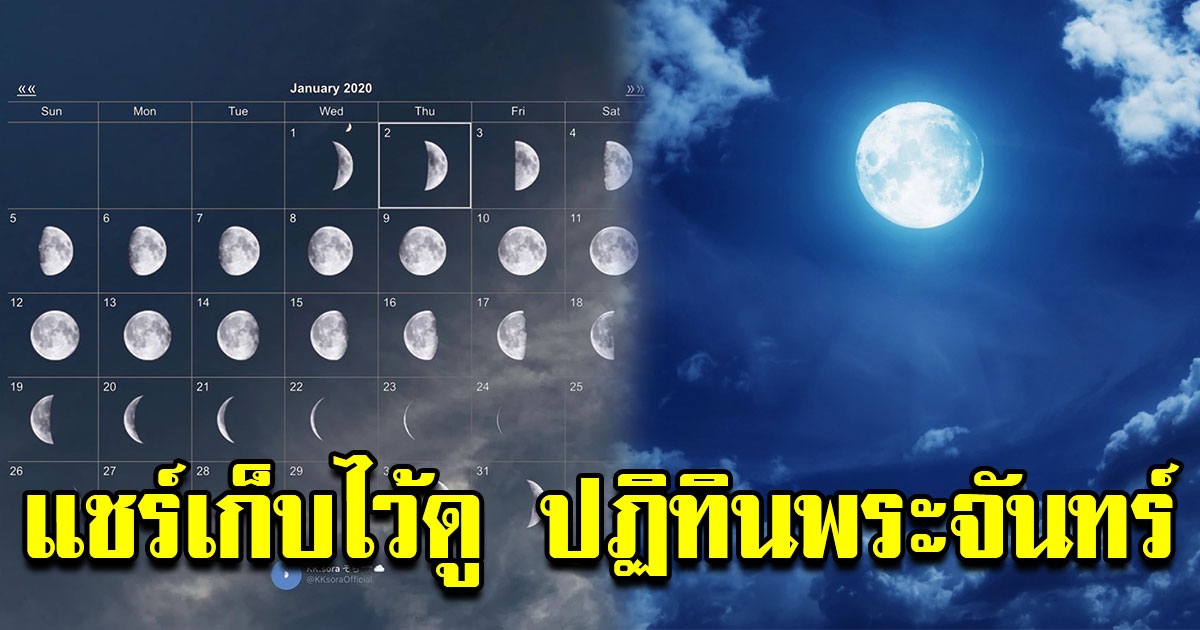 ปฏิทินพระจันทร์ ประจำปี 63 สวยงาม มีให้ครบทุกเดือน