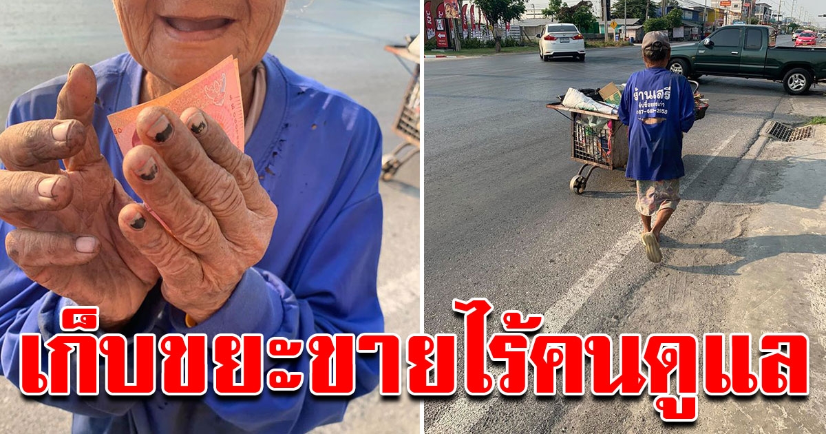 หญิงชราวัย 78 ปี เดินเก็บขยะขาย หาเงินประทังชีวิต ไร้คนดูแล