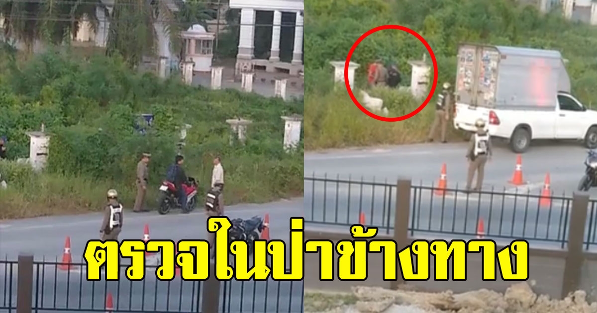 หนุ่มไลฟ์สดเจ้าหน้าที่ตั้งด่าน แต่โป๊ะแตก ชายแต่งตัวแปลกๆ ตรวจในป่าข้างทาง
