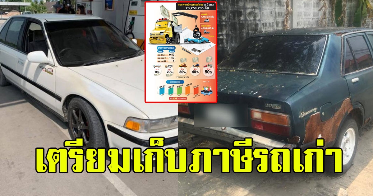คนขับสะเทือน เตรียมเก็บภาษีรถเก่า 10 ปี เพื่อกระตุ้นยอดขายป้ายแดง