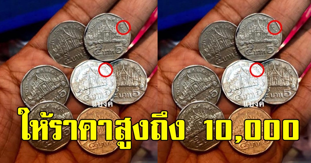 ค้นกระเป๋าดูเลย รับซื้อเหรียญ 5 บาท ให้ราคาสูงถึงเหรียญละ 10000