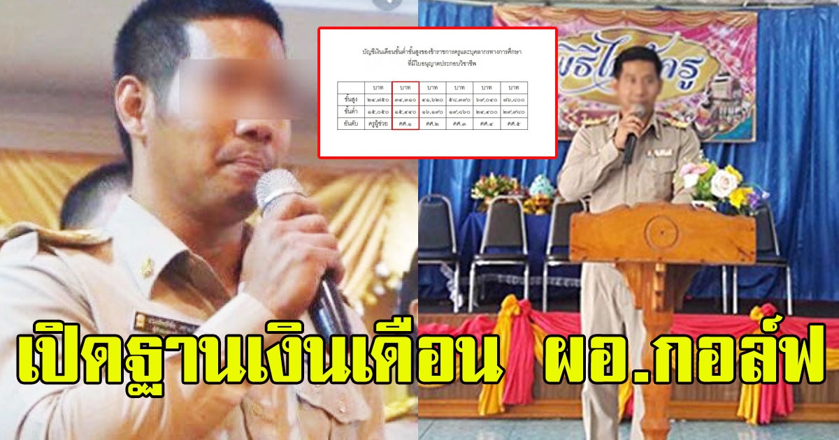 ฐานเงินเดือนของ ผอกอล์ฟ