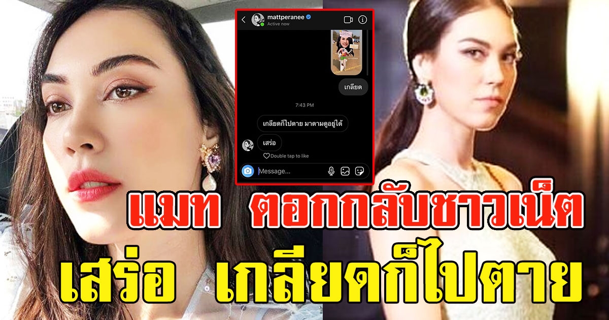 แมท ตอกกลับโซเชียลหลังมาบอกว่า เกลียด