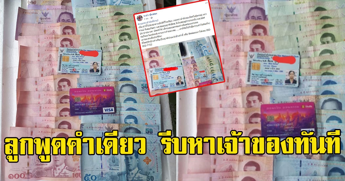 หนุ่มเก็บเงินได้